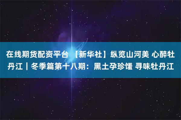 在线期货配资平台 【新华社】纵览山河美 心醉牡丹江｜冬季篇第十八期：黑土孕珍馐 寻味牡丹江